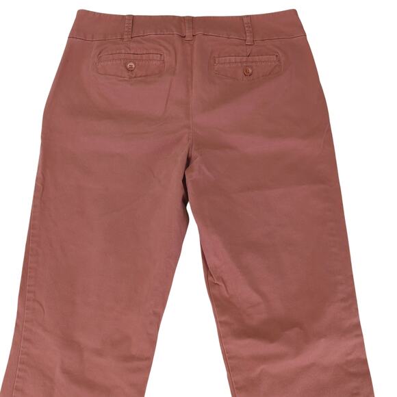 Talbots‎ The Daily Ankle Cropped Pants Women's Size 10 Slim Leg Dark Rose - Picture 5 of 9